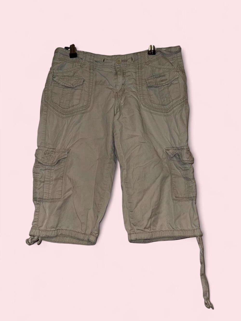 Y2K cropped cargo khaki pants